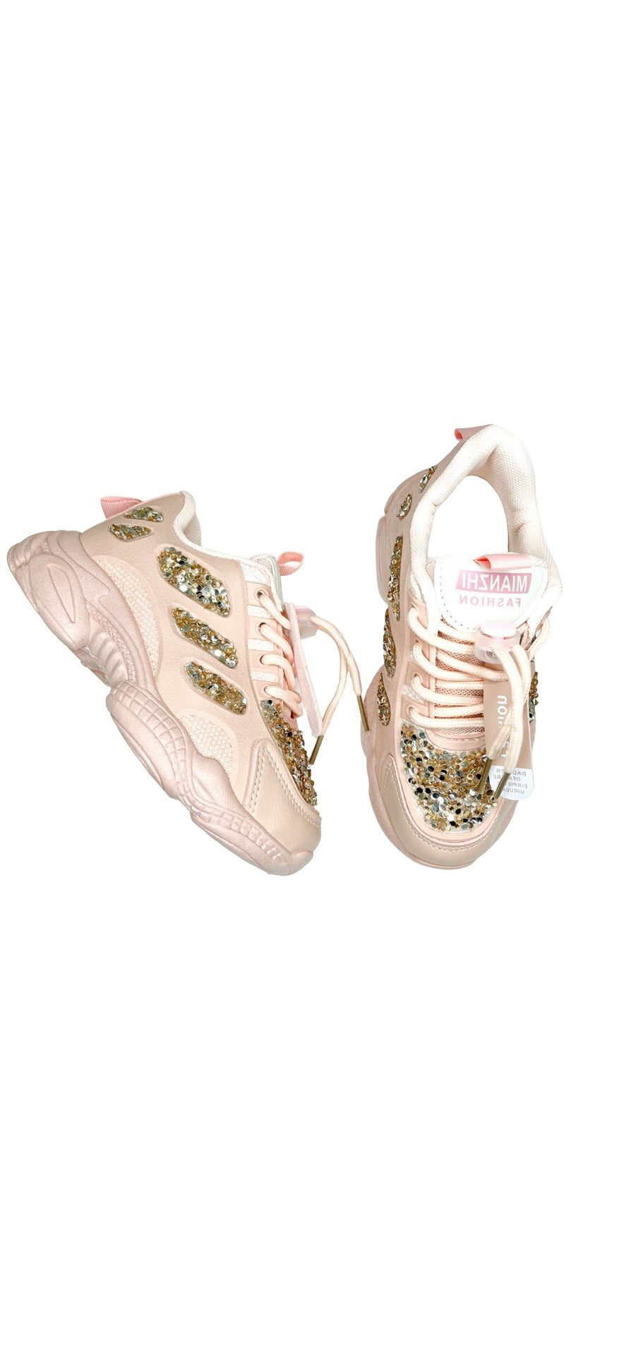 Pink Sequin Tennis Shoes