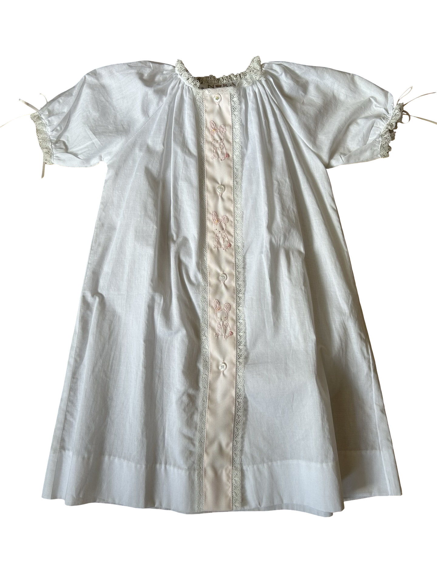 Nora Layette Pink Bunny Dress Bloomer Set