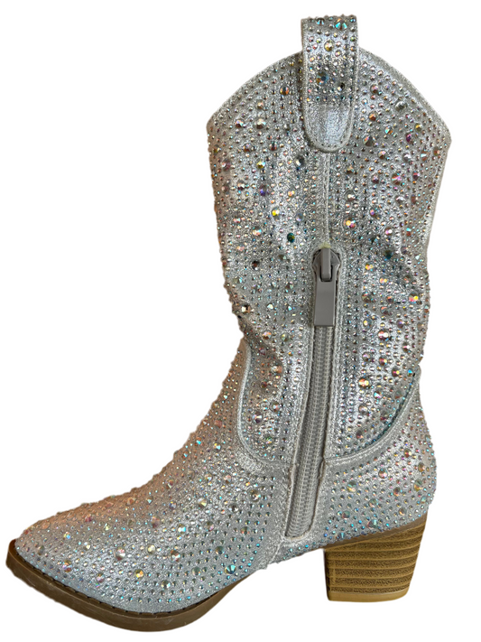 Link Silver Sparkle Western Boots