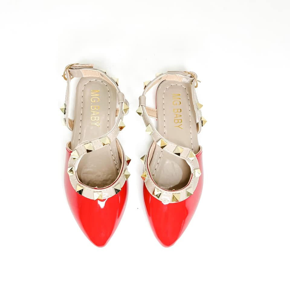 Red Princess Rivets flats