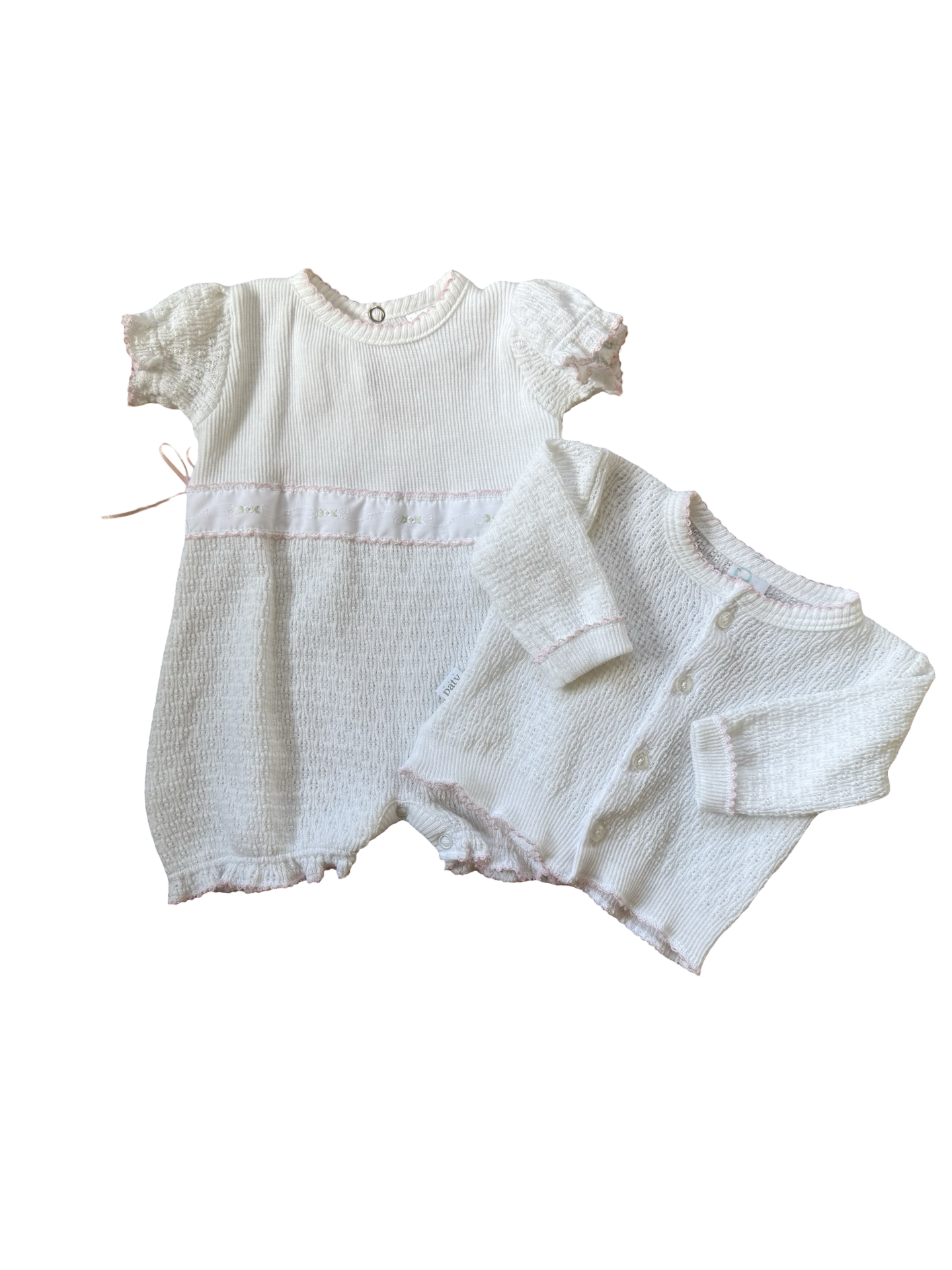 Paty Floral Knitted Bubble With Cardigan