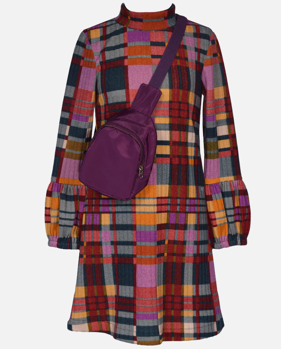 Bonnie Jean Bubble Sleeve Bag Dress