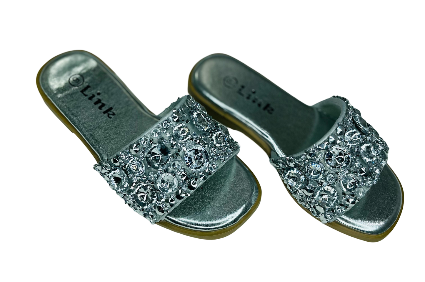 Silver Rhinestone Sandals