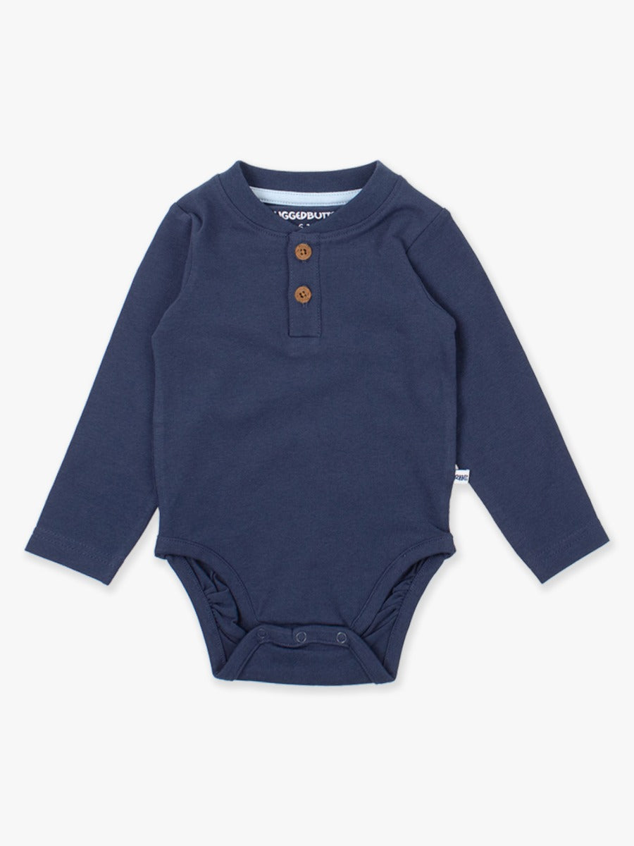 Wayland Basil Registry Rugged Butts 'Heather Navy' Bodysuit