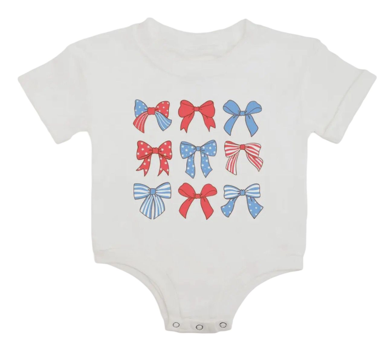 Fourth Of July Coquette Bow Onesie