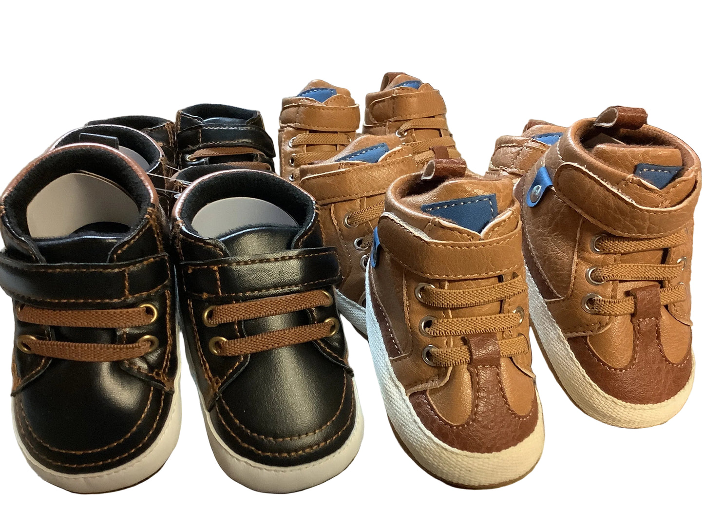 Wayland Basil Registry 3 Tone Apricot Pleather Baby Boy Shoes