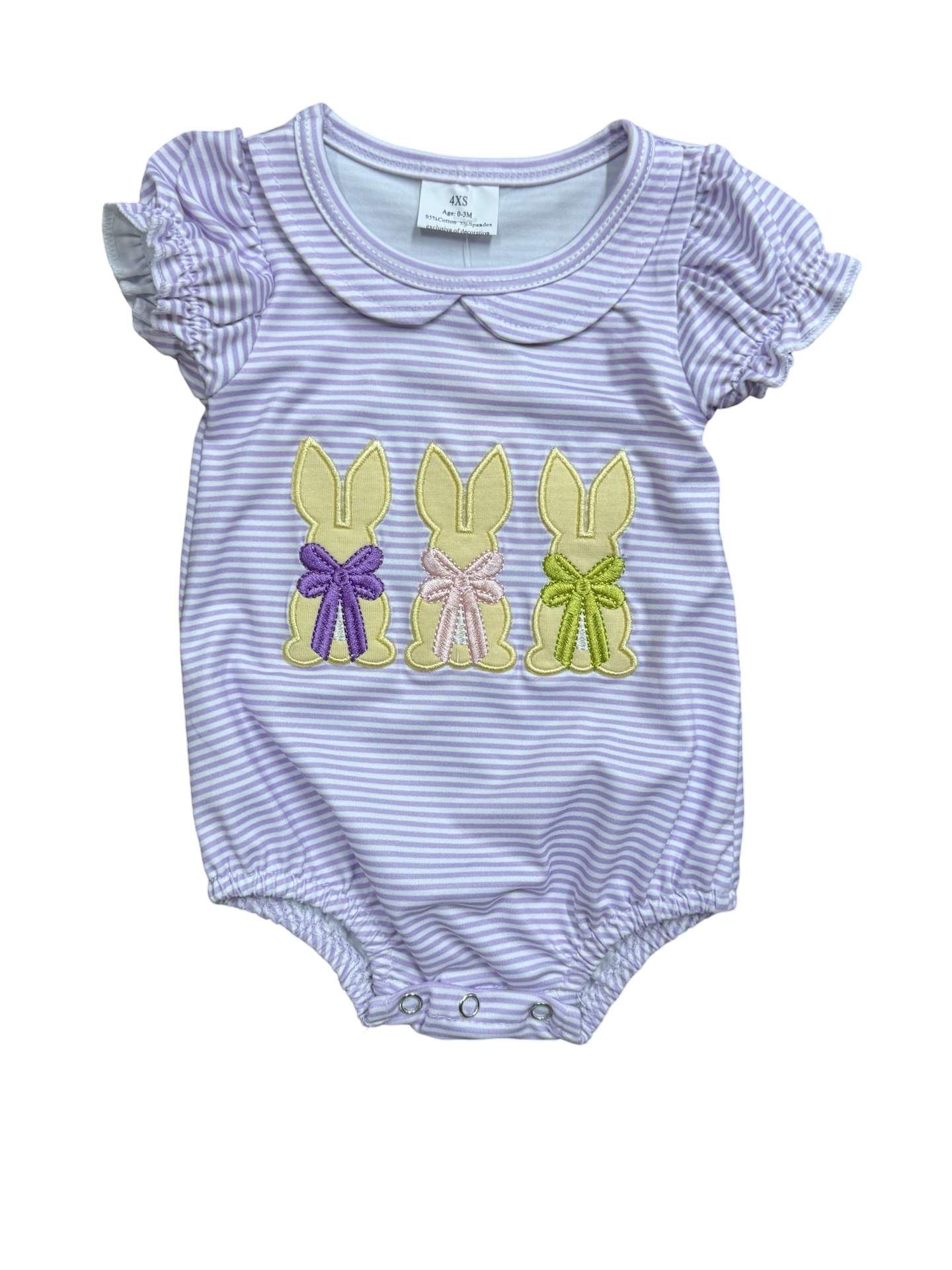 Girls Lavender Bunny Romper