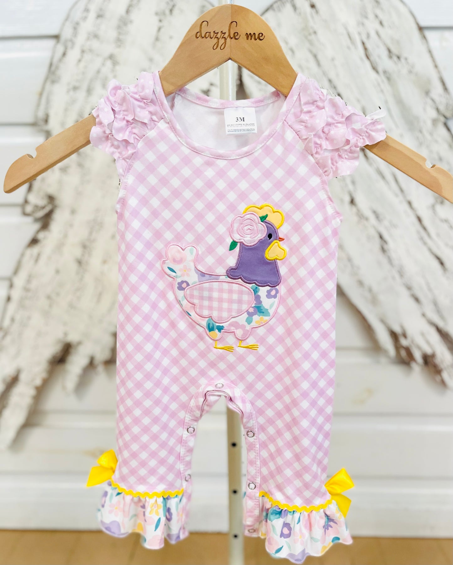 Pink Chicken Romper