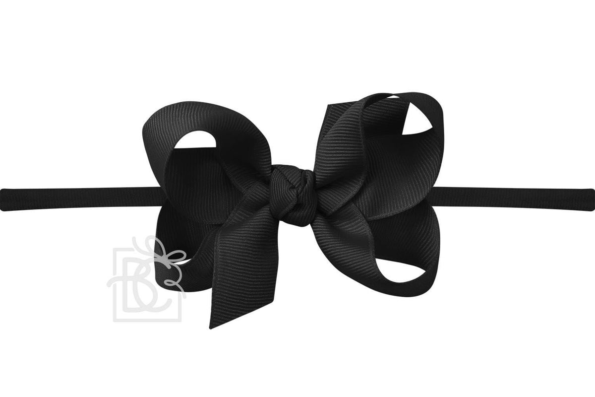 Baby Faulk Registry Beyond Creations 3.5" Black Headband Bow