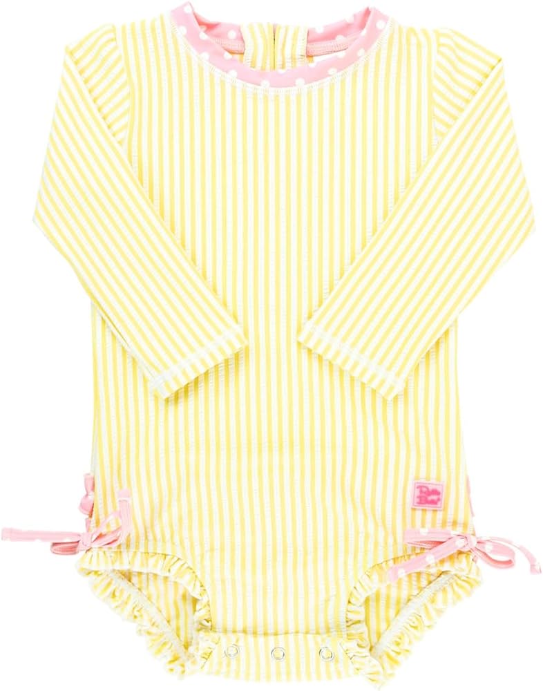 Leighton Pearl Registry Rufflebutts 'Banana' Seersucker Swim