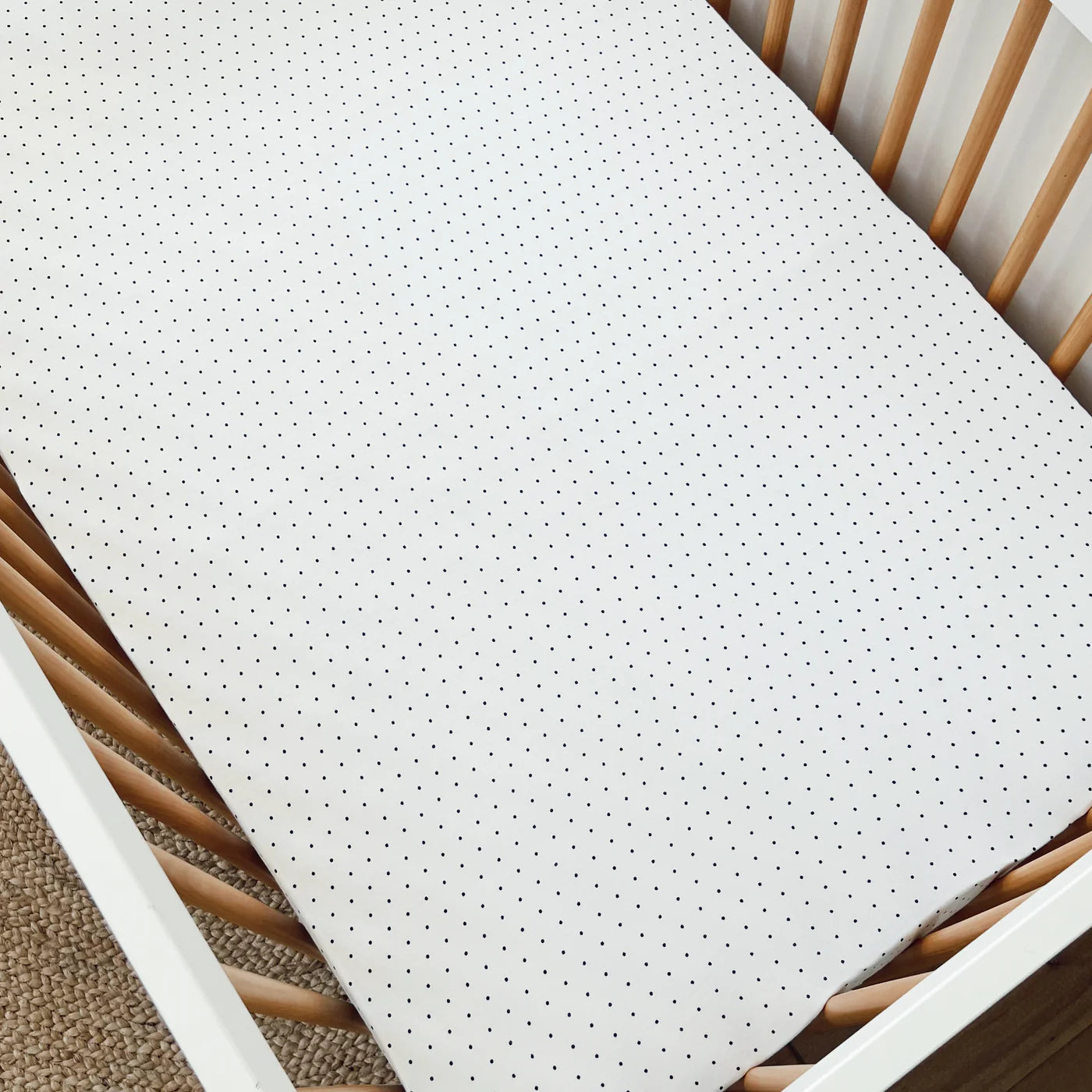 Liz and Roo Mini Dot Crib Sheet