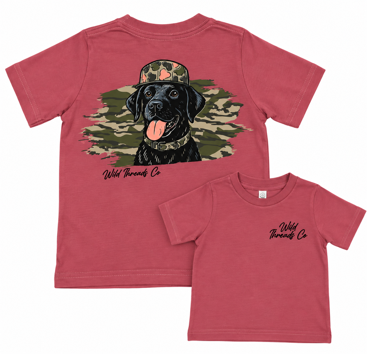 Boy Black Lab Camo Tee