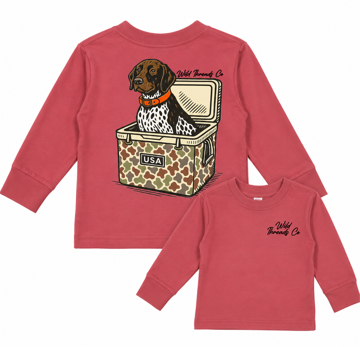 Boys Hunting Dog Long Sleeve Tee