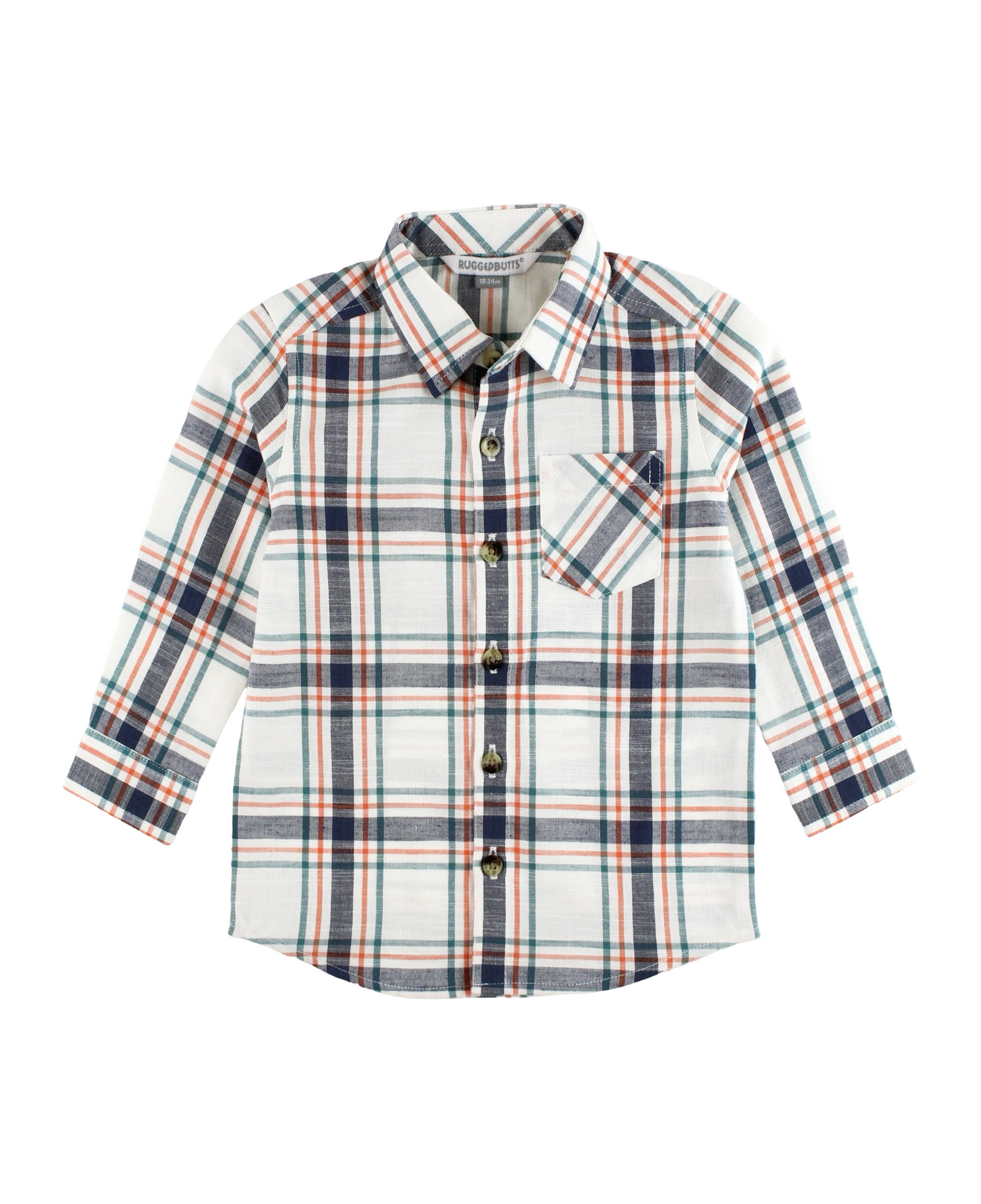 Rugged Butts Fall Harvest Plaid Long Sleeve Button Down