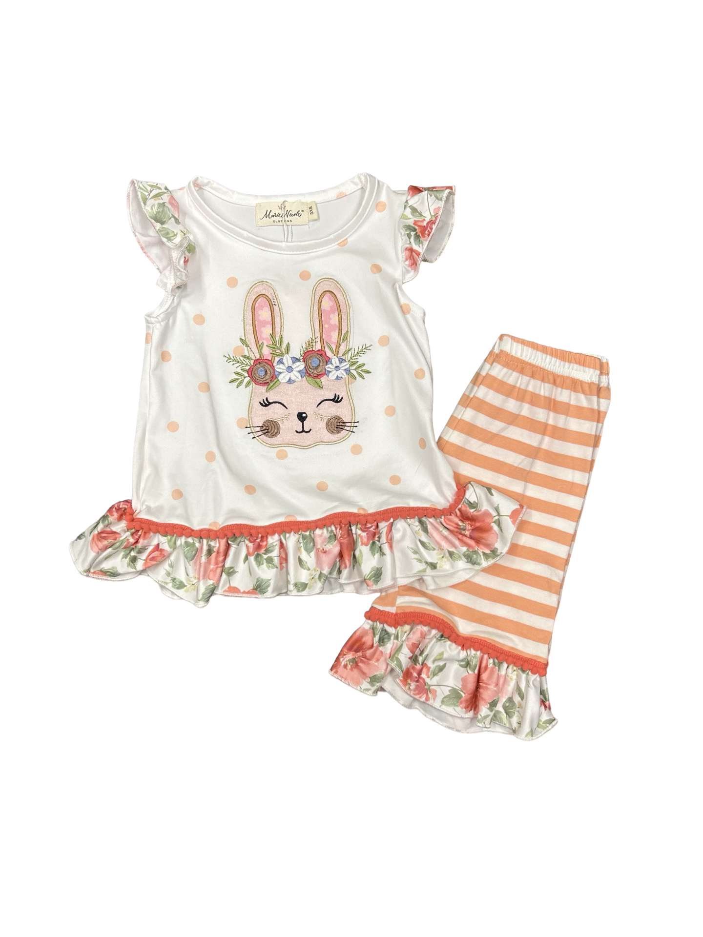 Polka Dot With Bunny Easter Set