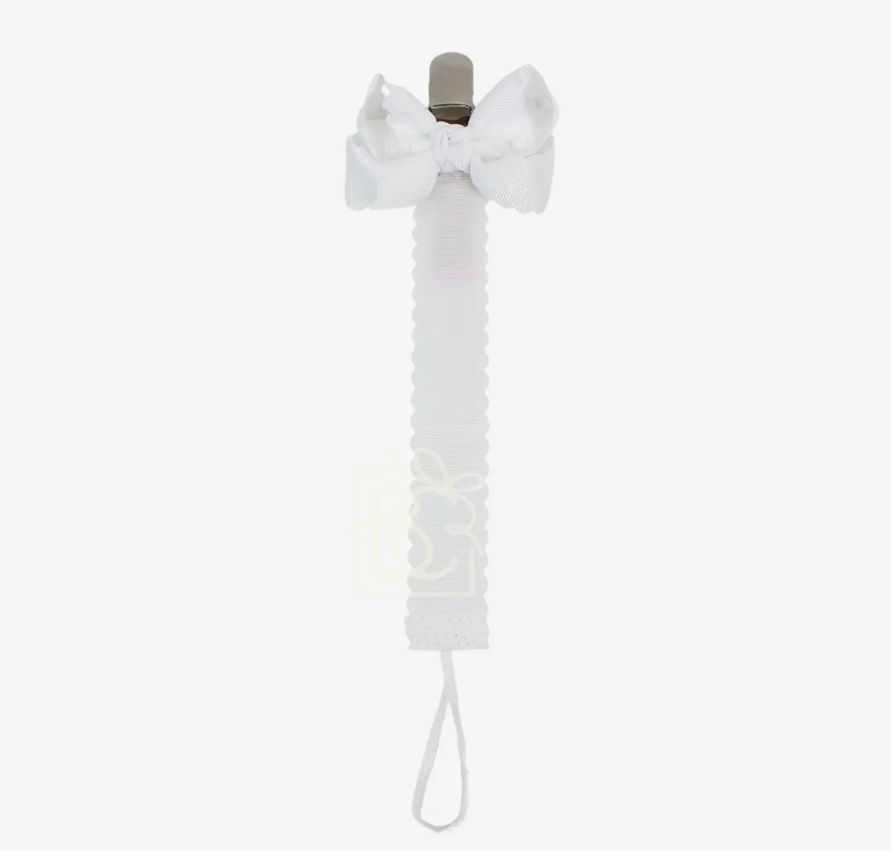 Baby Faulk Registry Beyond Creations White Pacifier Holder