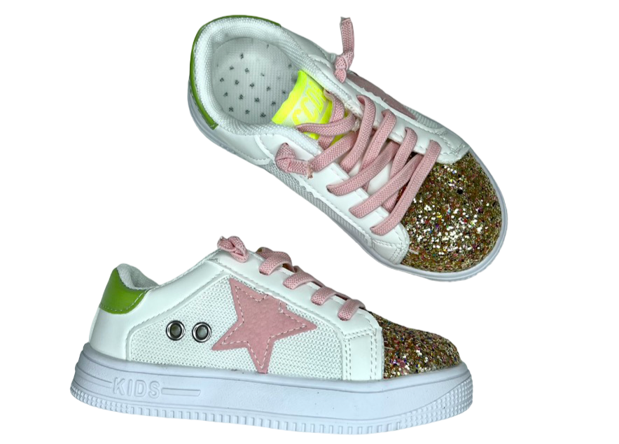 Pink Sequin Star Sneakers