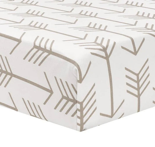 Liz And Roo Tan Arrow Crib Sheet