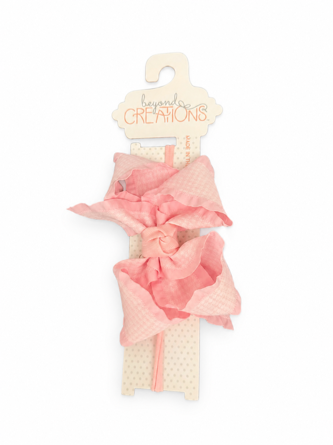 Remedy Rain Registry Beyond Creations Pink Houndstooth Bow