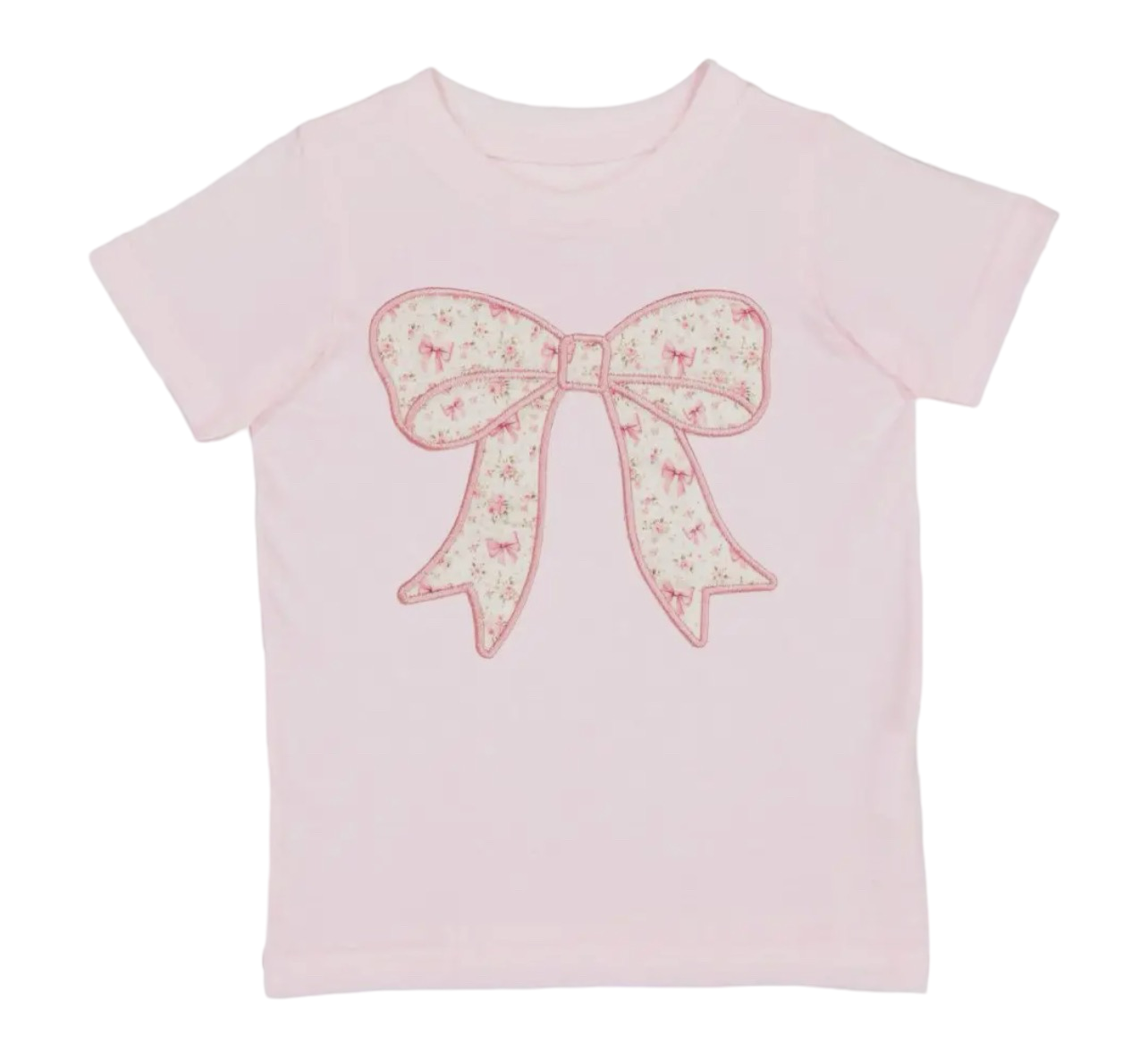 Ditsy Floral Bow Patch Short Sleeve Tee