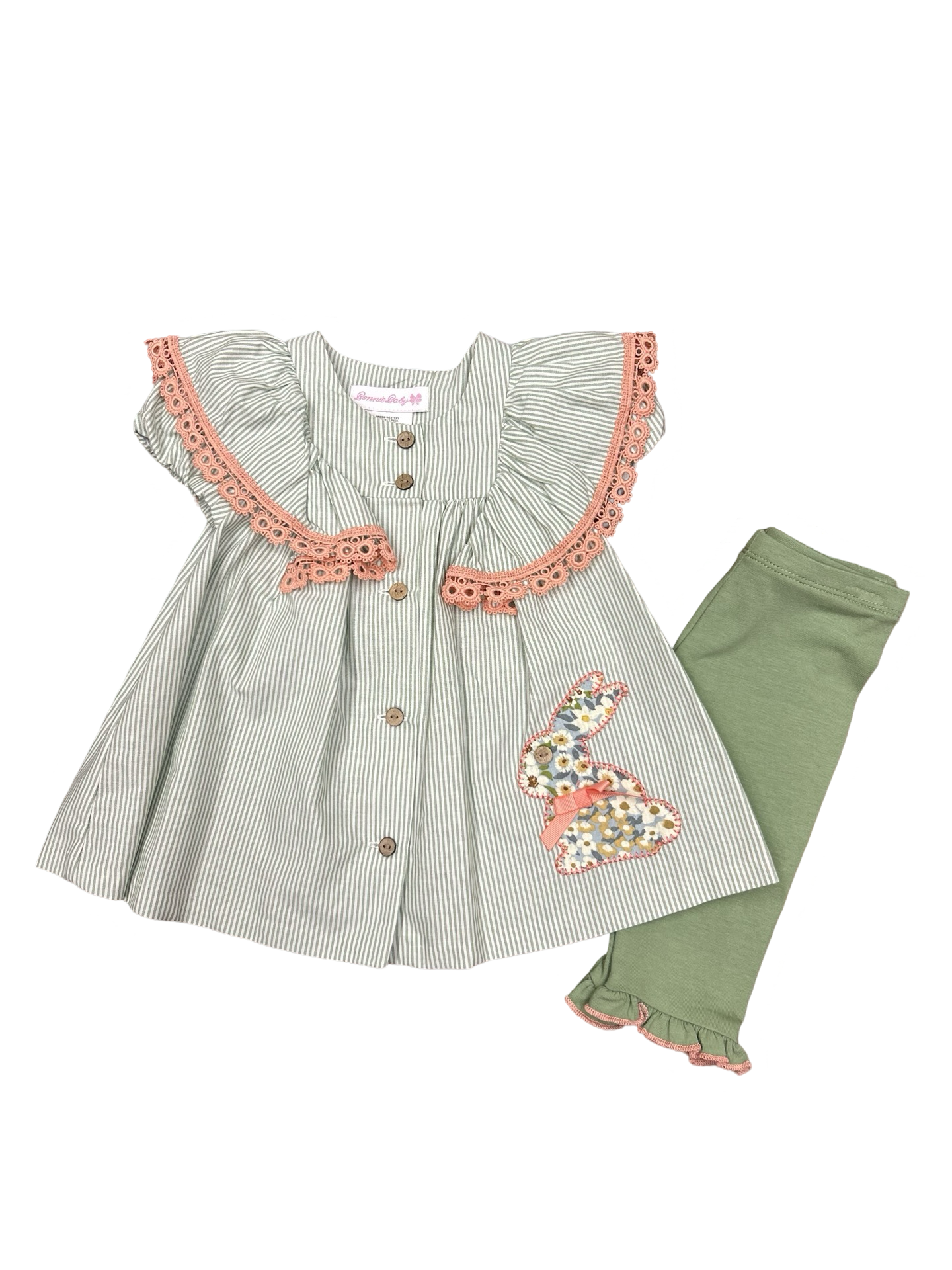 Bonnie Jean Baby Pinafore Capri Set