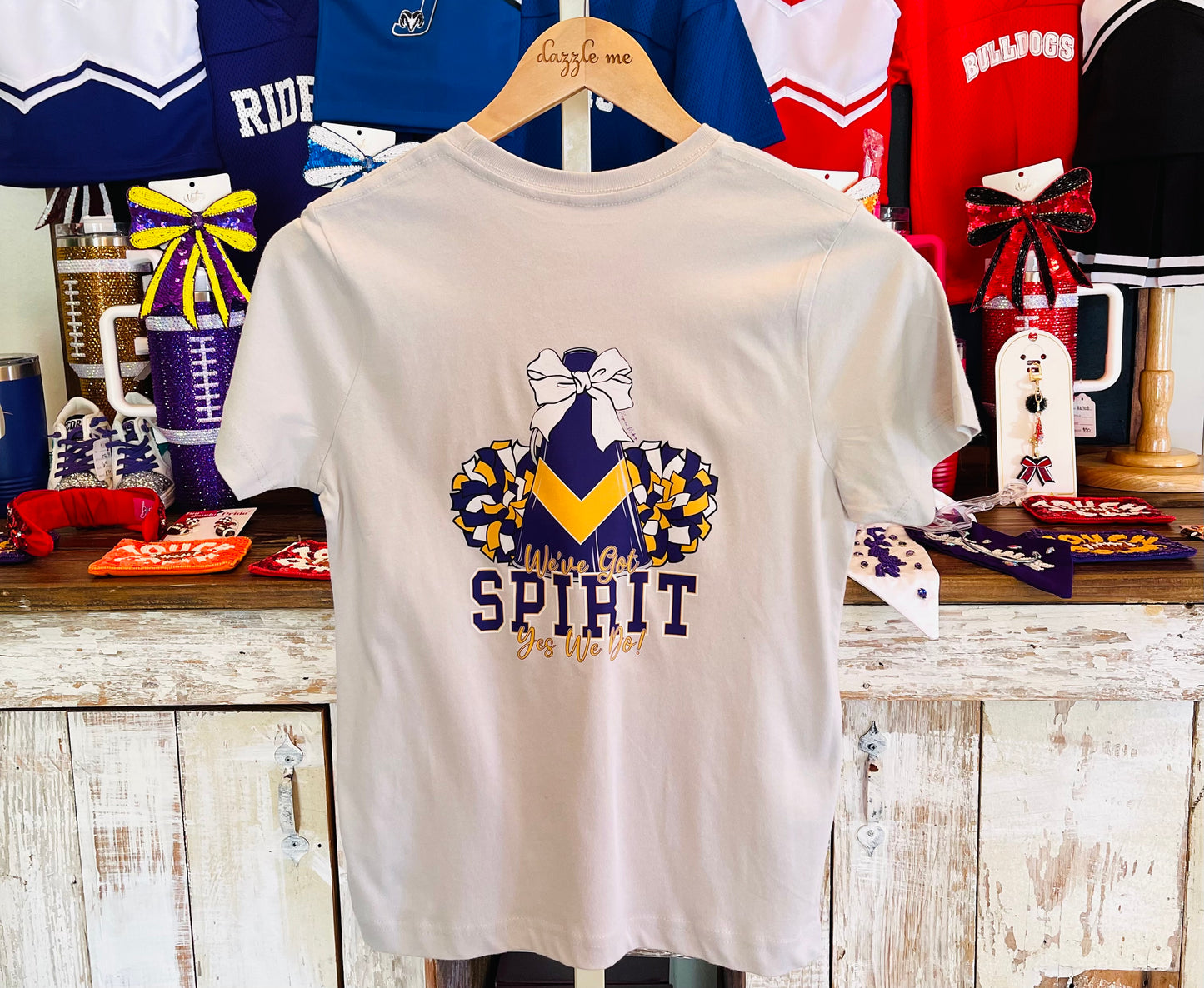 Purple We've Got Spirit Coquette Megaphone Tee