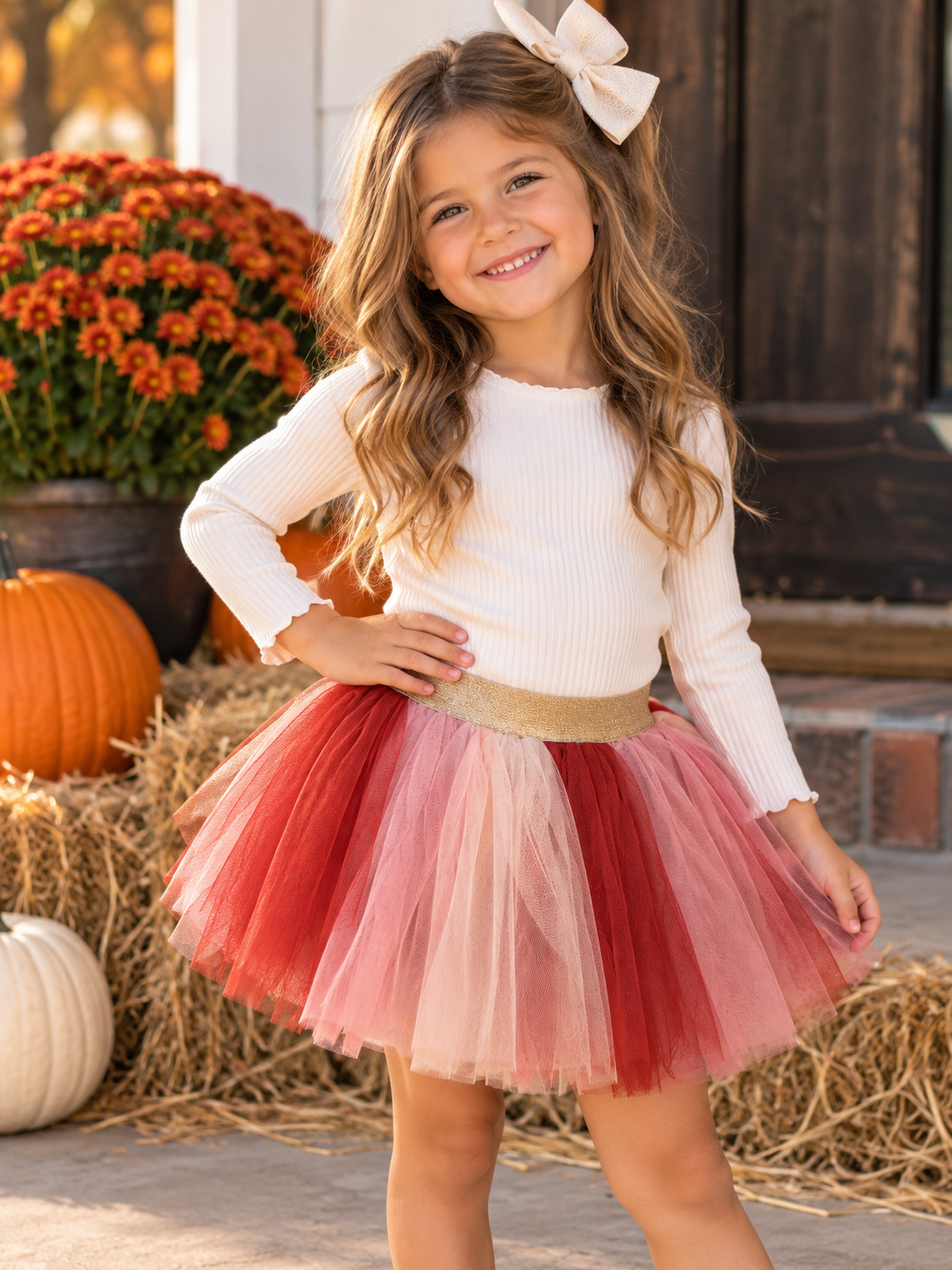 Sweet Wink Pink & Burnt Orange Tutu