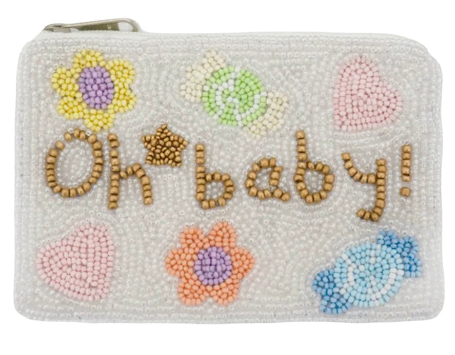 Oh Baby Beaded Coin Purse