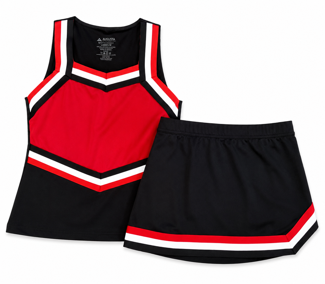 Augusta Sportswear Red, Black, & White Blank Cheer Suit