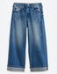 Kancan High Rise Cropped Wide Leg Jeans