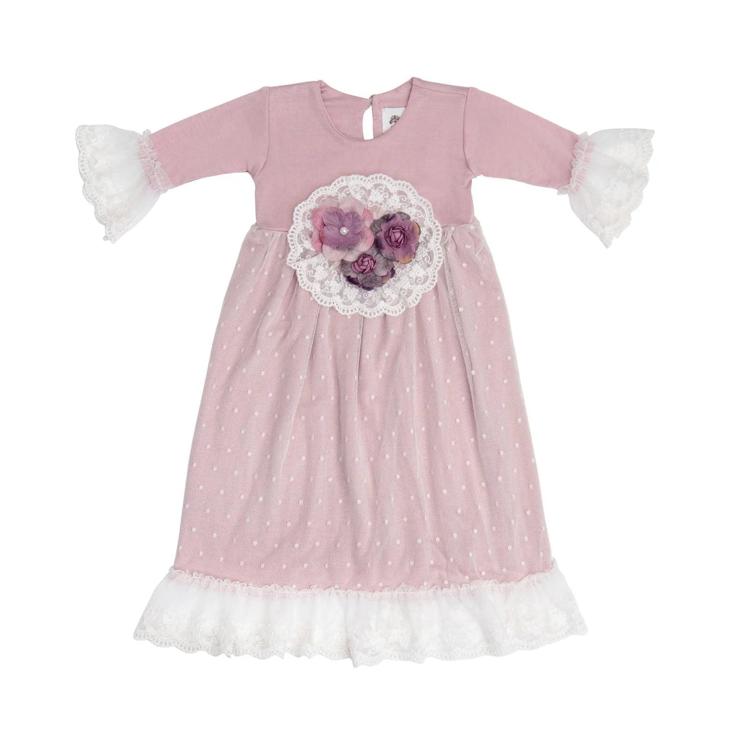 Emily Mauve Frilly Gown