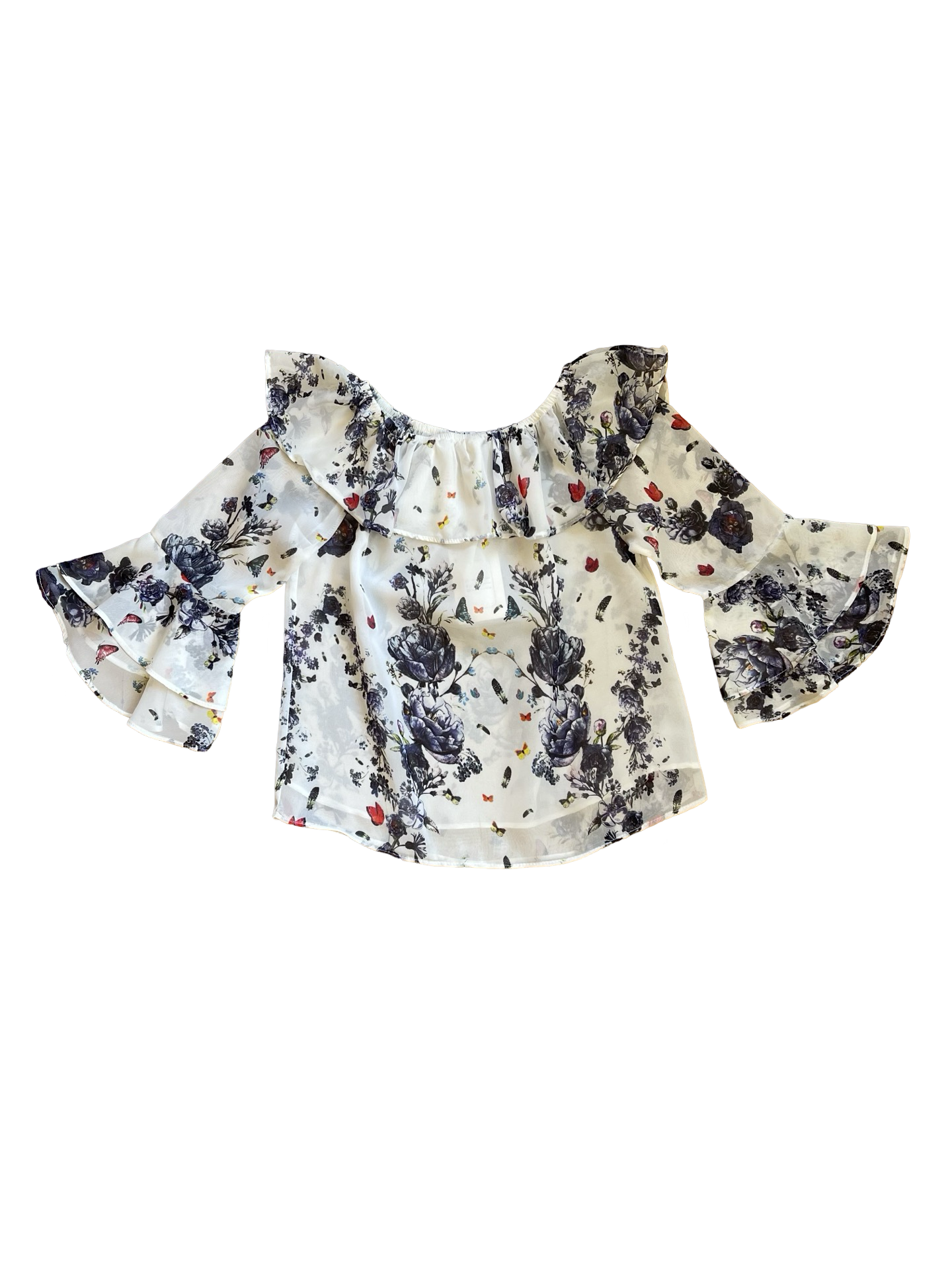 Floral Ruffle Blouse