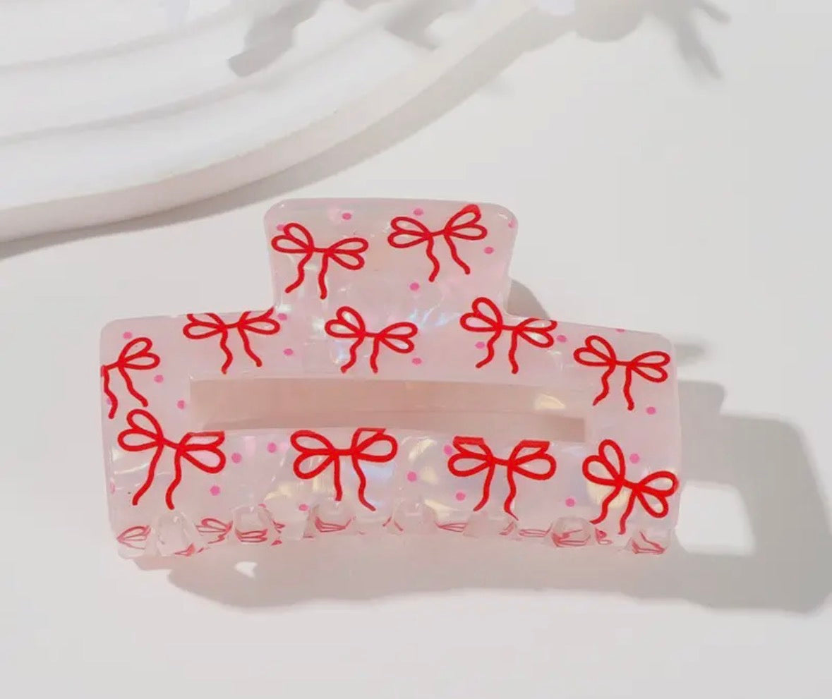 Large Bow Ribbon Hair Clip