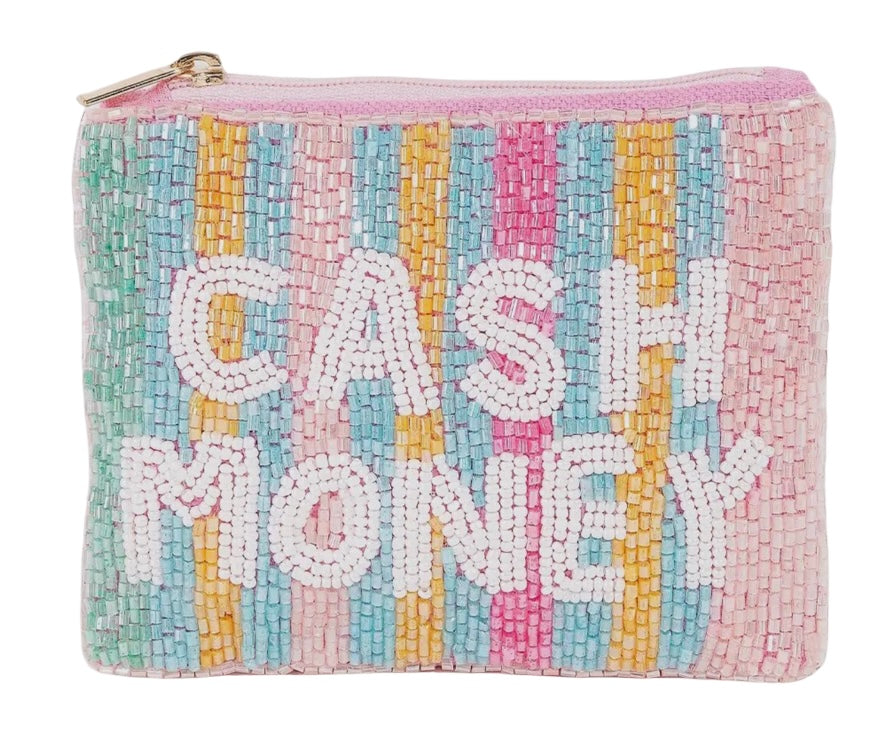Cash Money Beaded Coin Purse