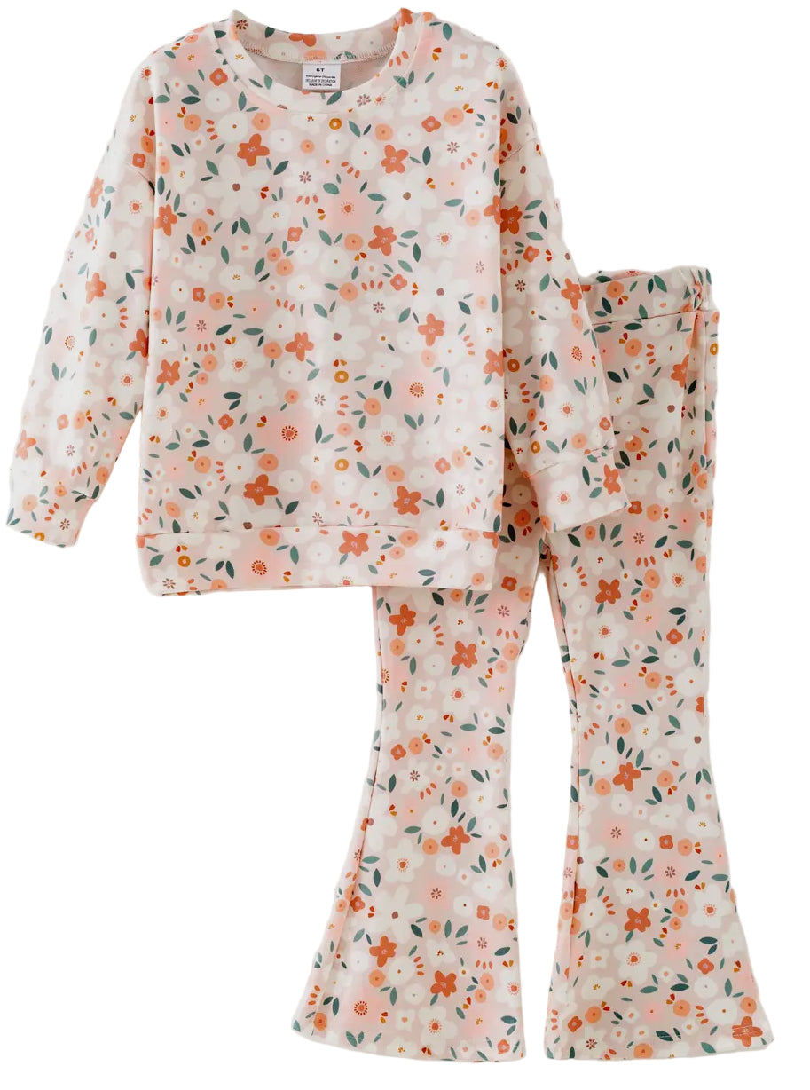 Fall Floral Pants Set