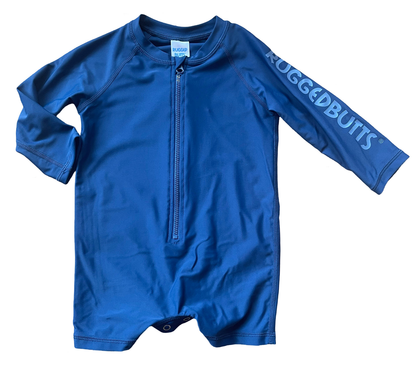 Rugged Butts Navy Long Sleeve Swim Romper