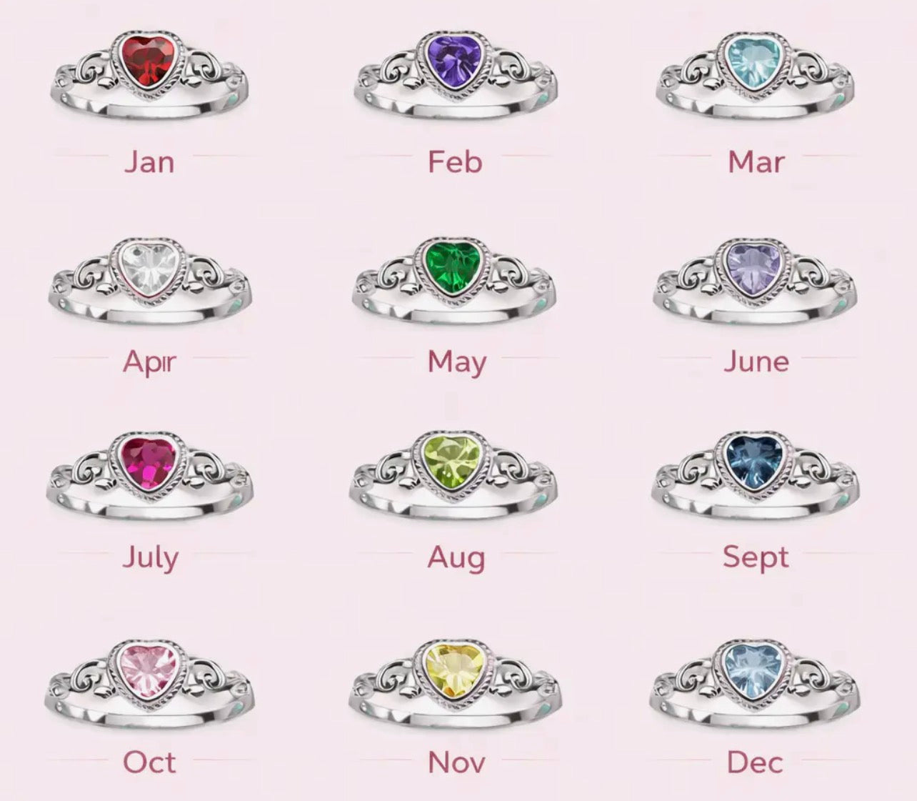 Cherished Moments Birthstone Rings