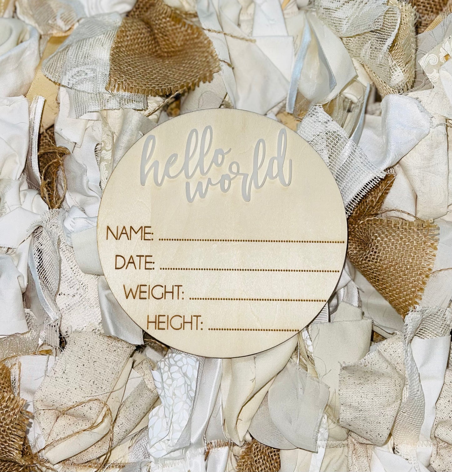 Hello World Birth Announcement Sign