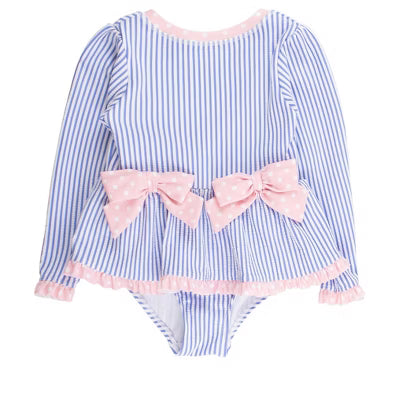 Sadie Solis Registry RuffleButts Seersucker Bow Swim