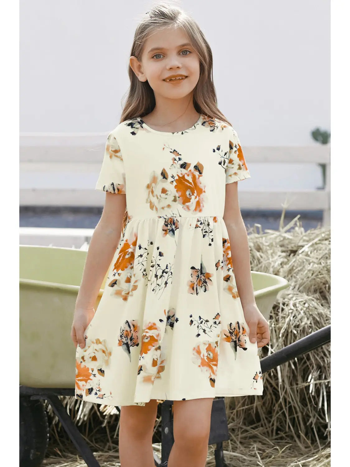 Floral Round Neck Dress