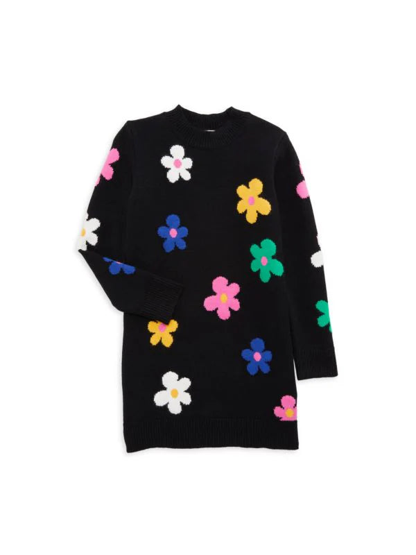Sweater Dress with colorful Flowers