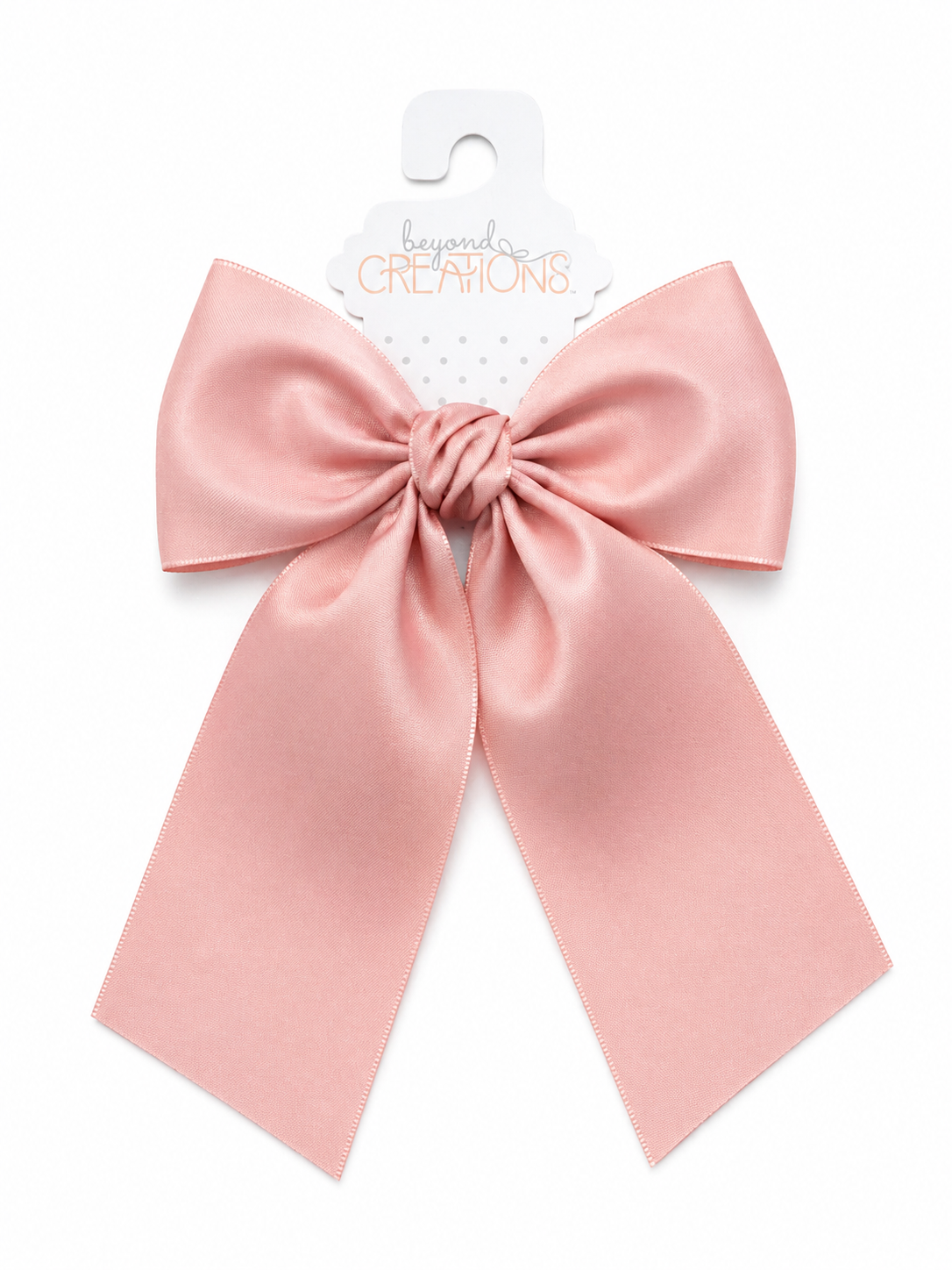 Beyond Creations Opaque Satin Bow w/ Euro Knot & Tails on Alligator Clips