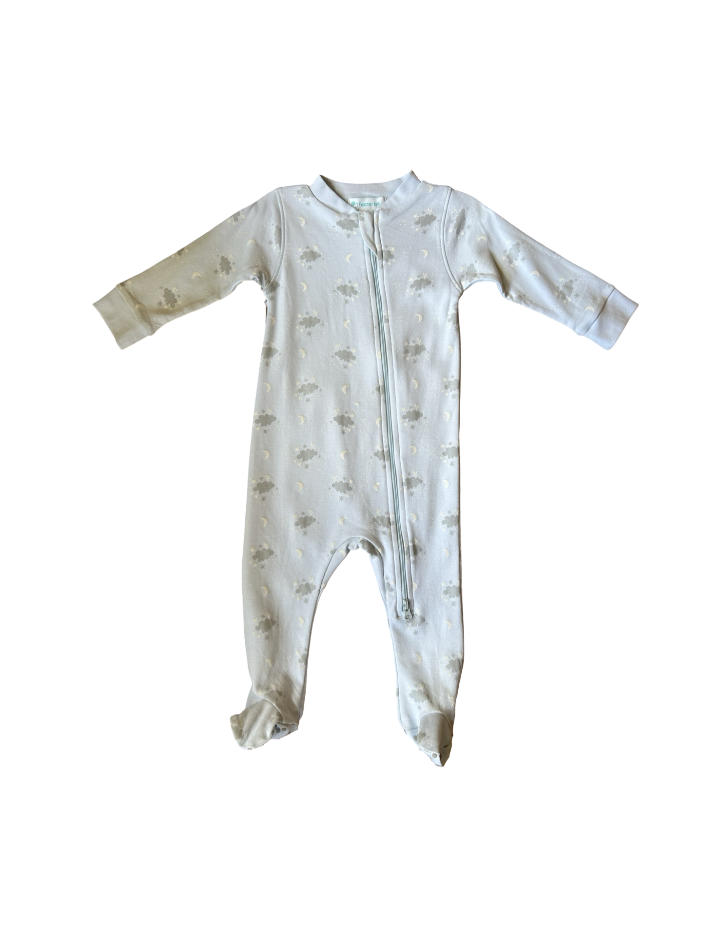Feather Baby Moon & Cloud Footie Sleeper