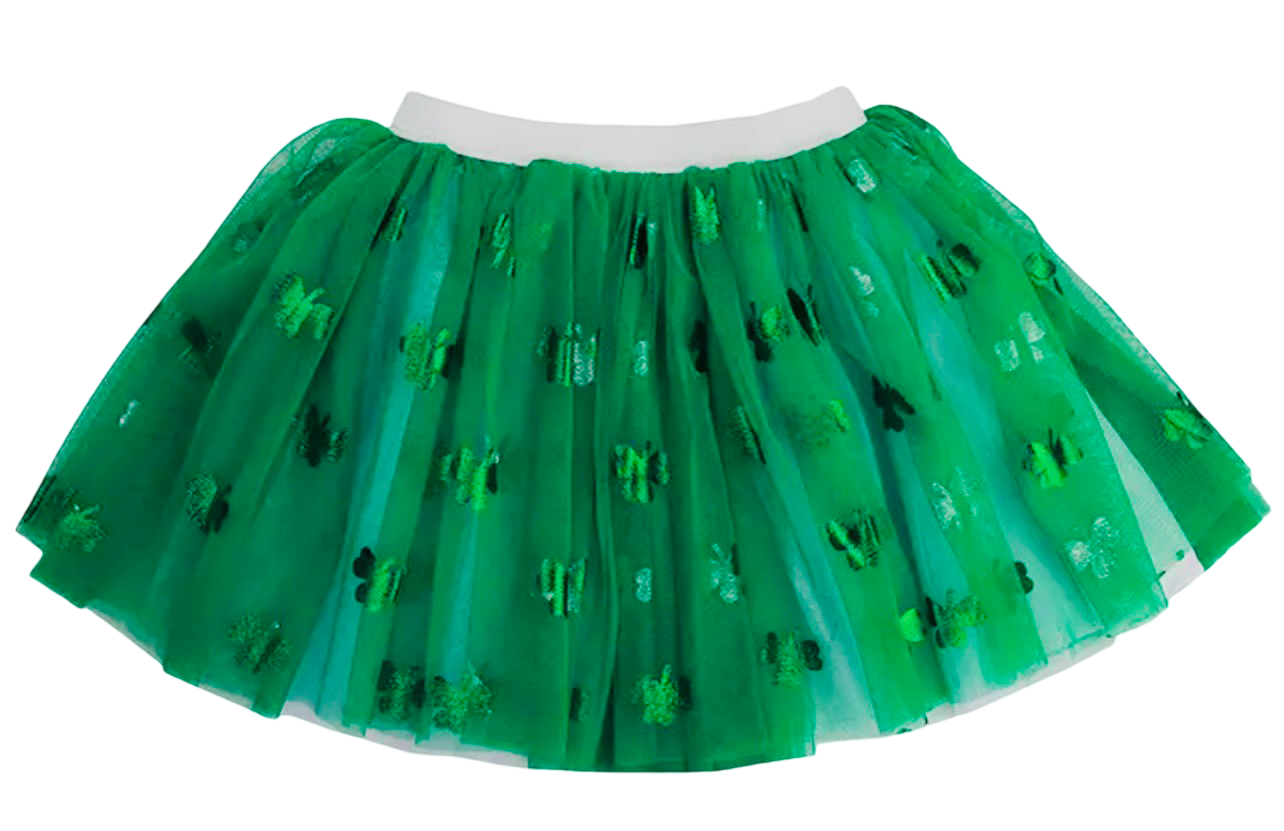 St. Patrick Green Glitter Shamrock Tutu