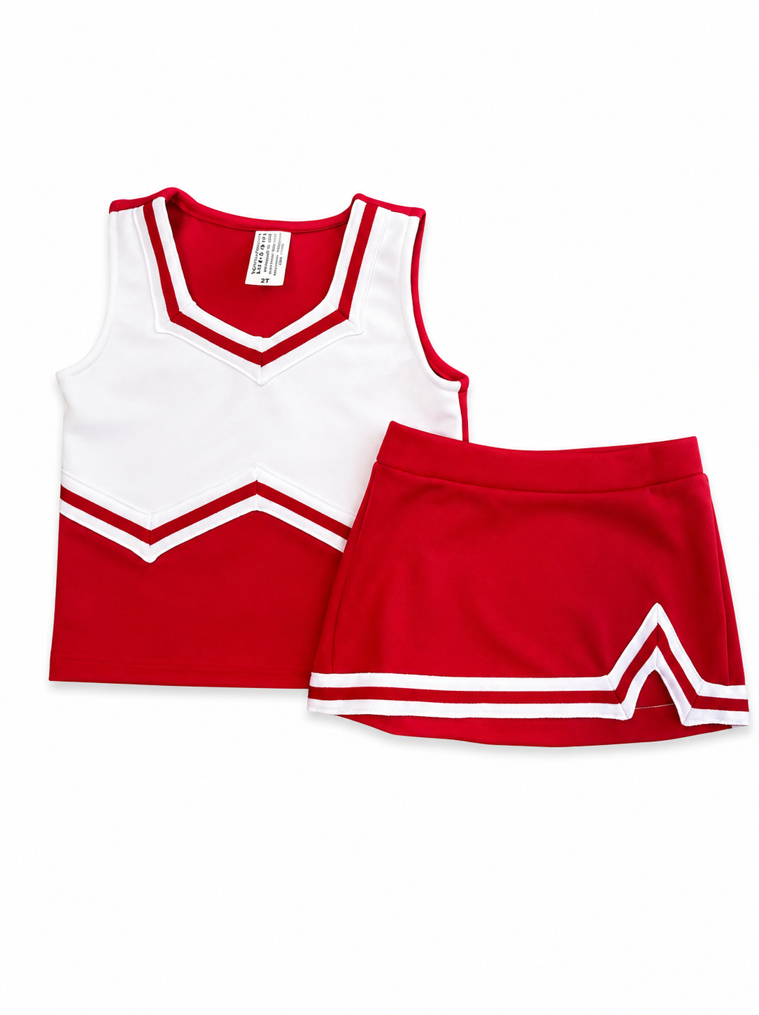 Motionwear Red & White Blank Cheer Suit