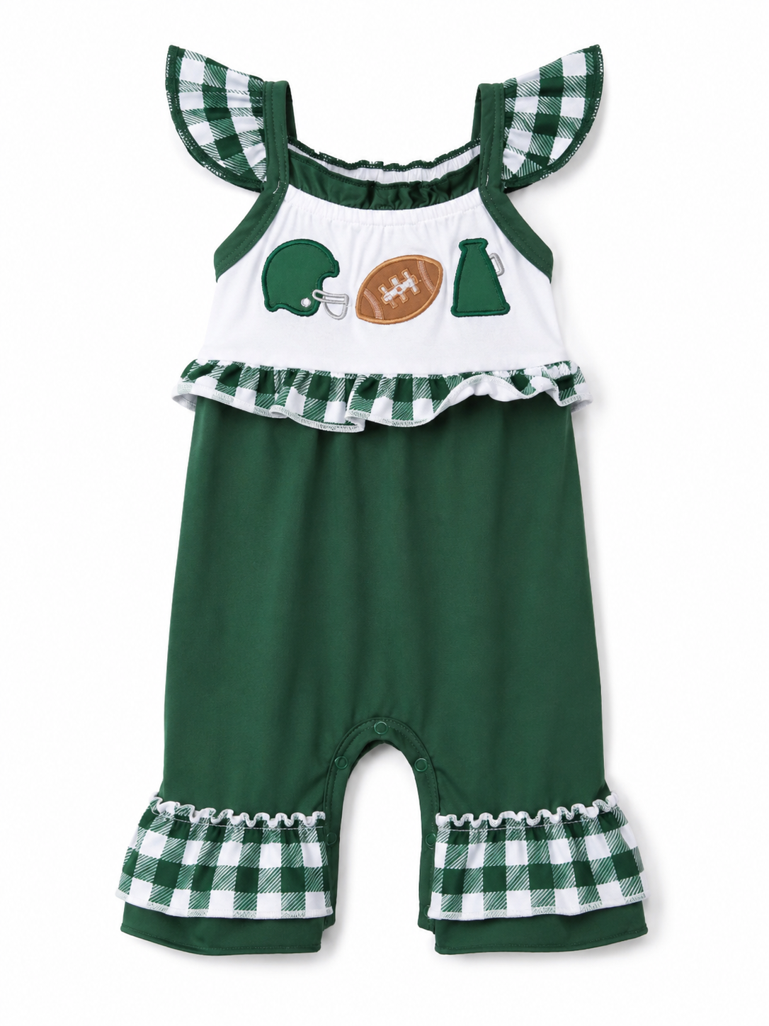 Green Gingham Sprit Romper