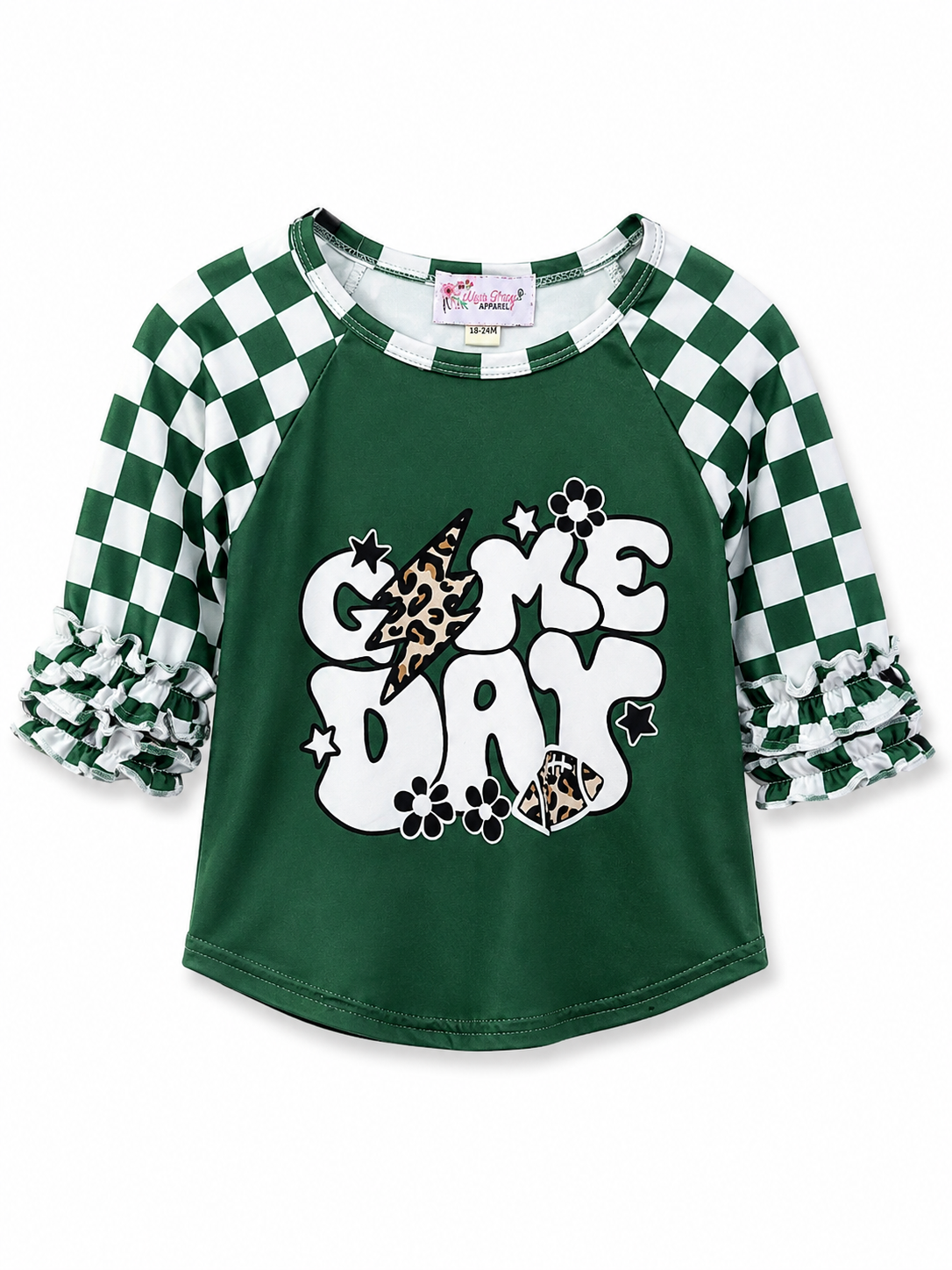 Checkered Game Day Top