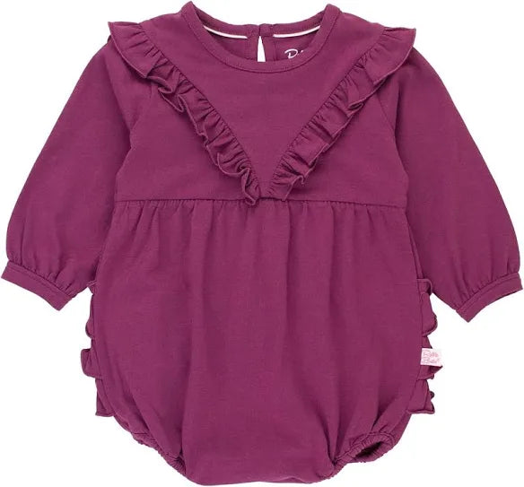 Ruffle Butts Harvest Knit Long Sleeve Bubble Romper