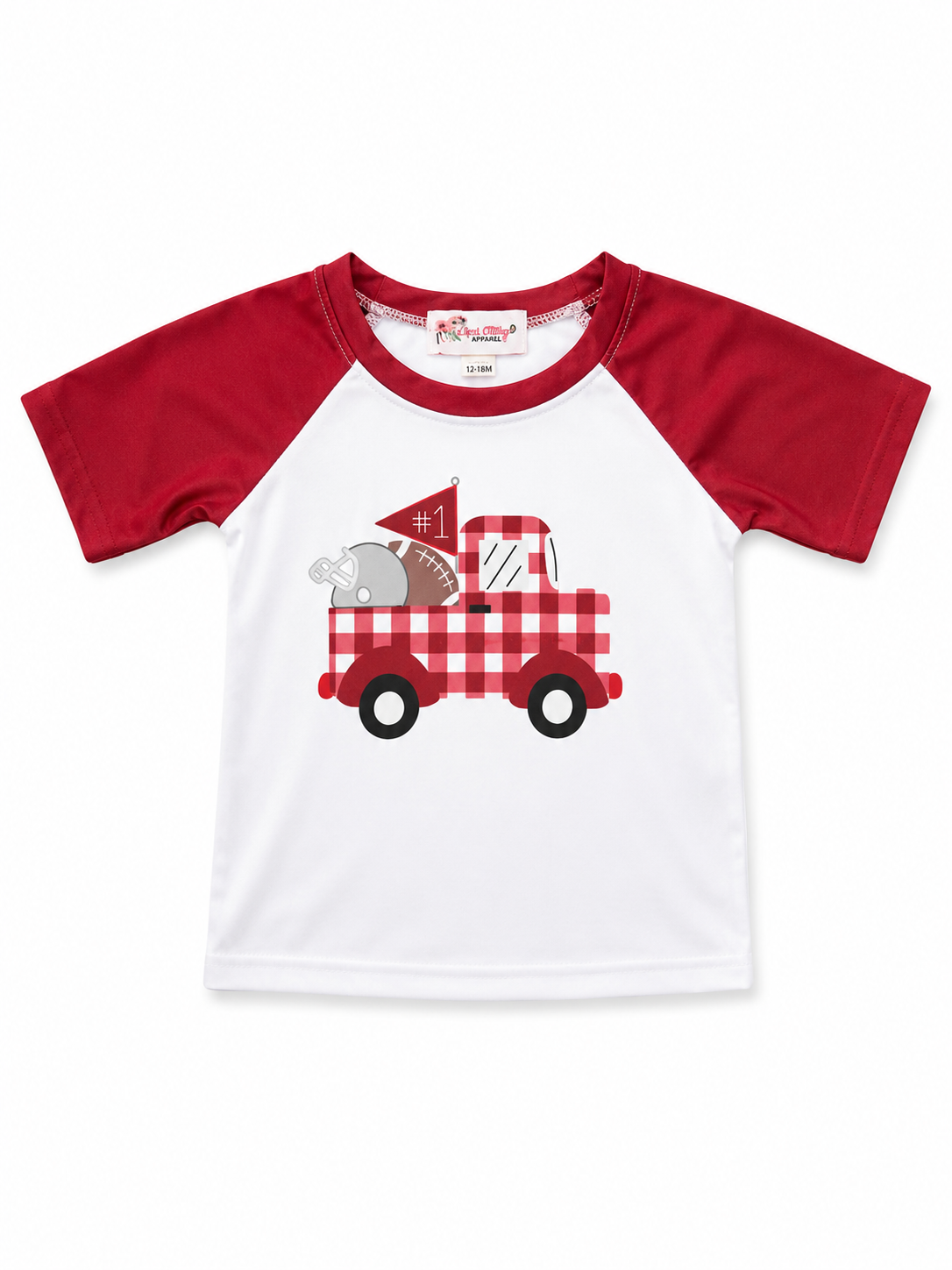 Maroon Gingham Truck Top