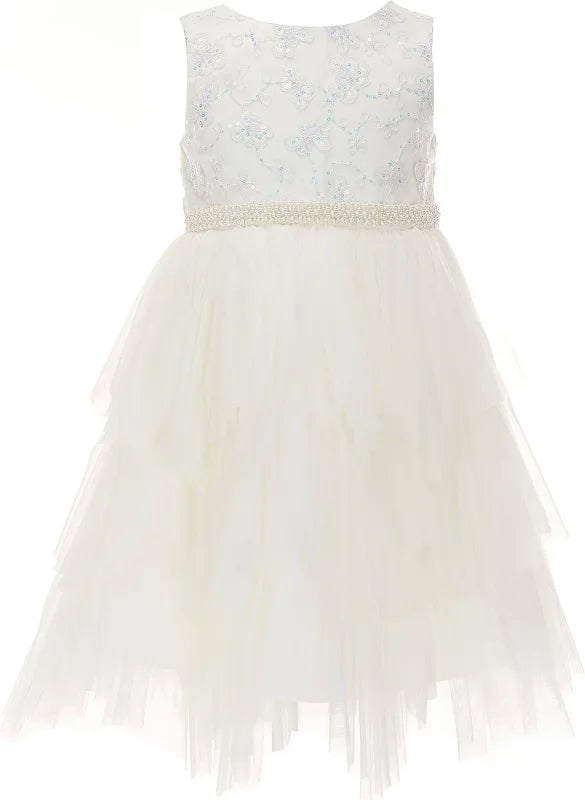 bonnie jean ivory dress Girls Bonnie Jean Ivory Floral Dress Sizes 4, 5, 6 & 6X